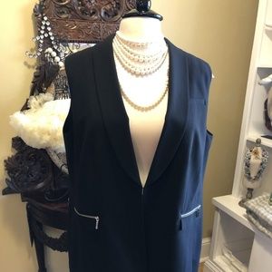 Tahari ASL - NWT - 18W Black Long Vest